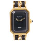 Chanel Premiere S Quartz Gold Plated Black