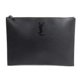 Saint Laurent Calfskin Pouch Black