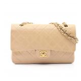 Chanel Double Flap Beige Gold