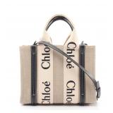 Chloe Woody Small 2-Way Tote Beige