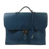 Hermes Sac a Depeches 38 Blue