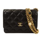 Chanel Lambskin Chain Bag Black