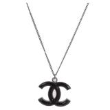 Chanel CC Black Metal Necklace