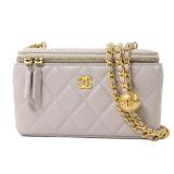 Chanel Vanity Chain Bag Grey