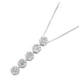 Diamond Necklace 18K White Gold