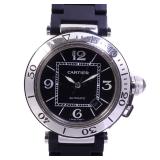 Cartier Pasha Seatimer Auto SS Rubber Black