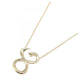 Tiffany Graffiti Love Gold Necklace