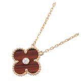 VCA Bullseye Diamond Pink Gold Necklace