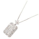Diamond Necklace 18K White Gold