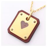 Hermes Asdukur PM Gold Plated Necklace