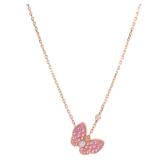 VCA Two Butterfly Sapphire Diamond Necklace