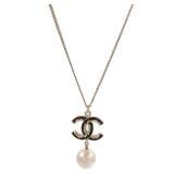 Chanel CC Resin Gold Necklace