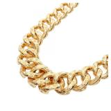 LV 2D Circle Chain Monogram Necklace