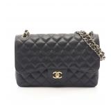Chanel Classic Large W Flap Black GHW