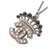 Chanel Coco Mark Rhinestone Necklace 08C