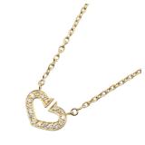 Cartier C Heart K18YG Diamond Necklace