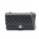Chanel W Flap W Chain Black SHW