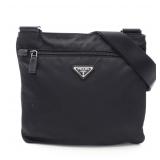 PRADA Logo Plate Shoulder Black