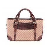 CELINE Boogie Macadam Handbag Pink/Brown