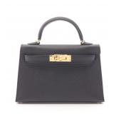 HERMES Mini Kelly 2 Black GHW