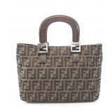 FENDI Zucca Tote Brown/Dark Brown
