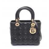 Dior Lady Dior 2Way Lambskin Black