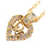 Christian Dior Heart Logo GP Necklace