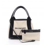 Balenciaga Navy Hippopotamus XS Ivory