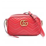 Gucci GG Marmont Chain Shoulder Red