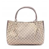 Gucci GG Canvas Tote Beige Brown