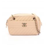 Chanel Bias Stitch Chain Beige Antique Gold