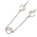 Fendi F Is Rhinestone Necklace