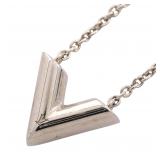 Louis Vuitton Essential V Silver Necklace