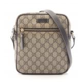 GUCCI GG Supreme Shoulder Bag Beige/Brown