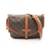 LV Saumur 30 Monogram Shoulder Brown