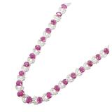 Ruby Diamond K18WG Necklace