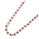 Ruby Diamond K18YG Necklace