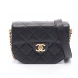 Chanel Small Flap Chain Black GHW