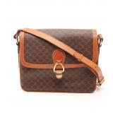 CELINE Macadam Shoulder Bag Brown