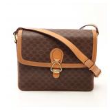 CELINE Macadam Shoulder Bag Brown/Beige