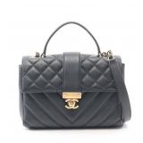 CHANEL V-Stitch 2Way Navy GHW