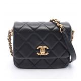 CHANEL Matelasse Chain Bag Black