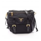 PRADA Logo Shoulder Bag Black