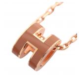 Hermes Mini Pop H GP Necklace