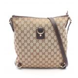 GUCCI Abby GG Canvas Shoulder Beige