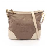 PRADA Logo Jacquard Shoulder Beige/Ivory