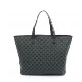 GUCCI GG Canvas Tote Black/Green
