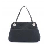 GUCCI GG Canvas Shoulder Bag Black