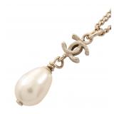 Chanel Coco Mark Pearl Swing Necklace