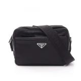 Prada Tessuto Saffiano Shoulder Black